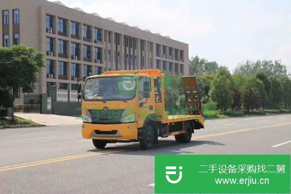吉林出售二手福田瑞沃國(guó)六藍(lán)牌平板運(yùn)輸車