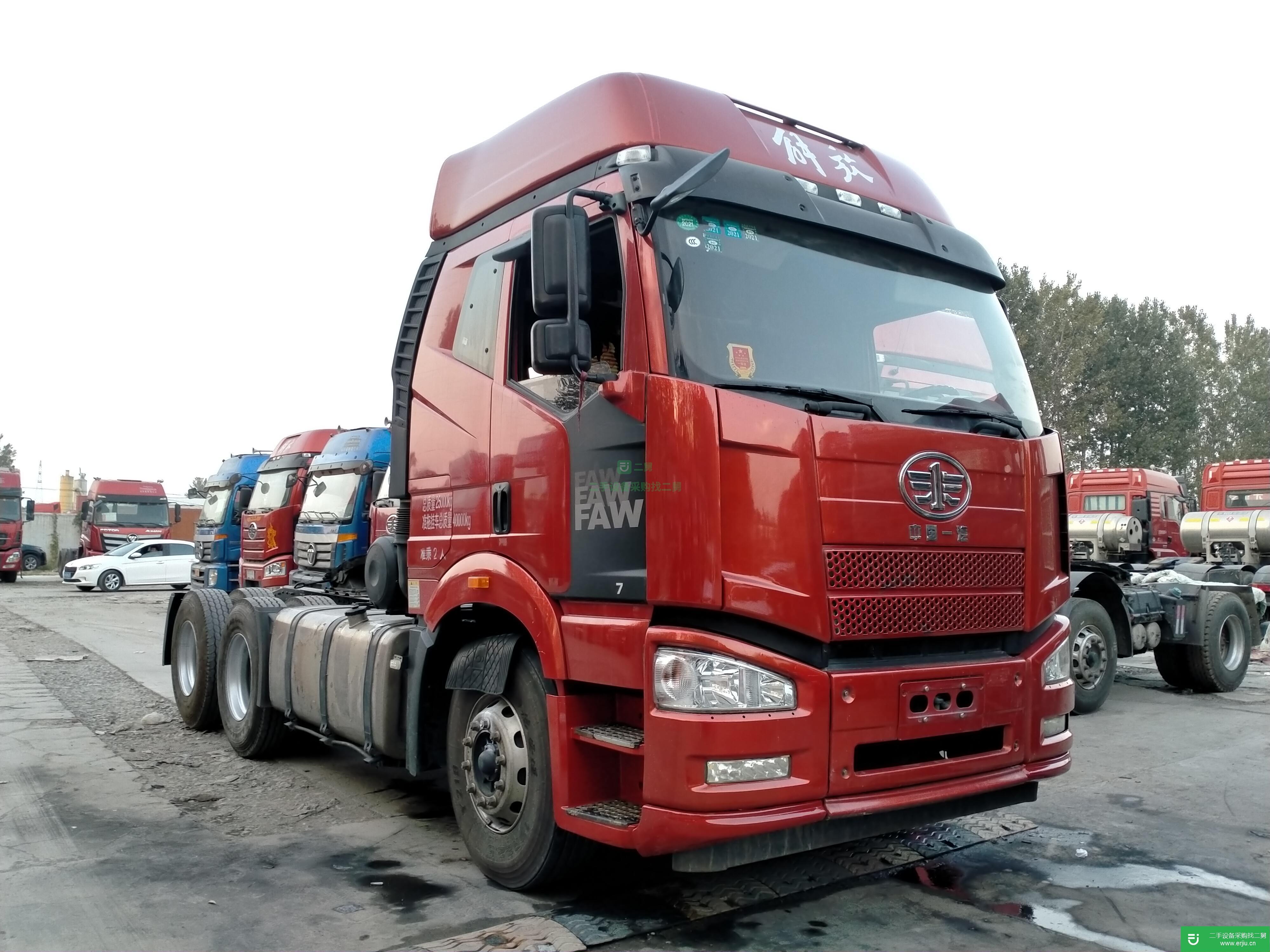 山東出售二手一汽解放375馬力牽引車