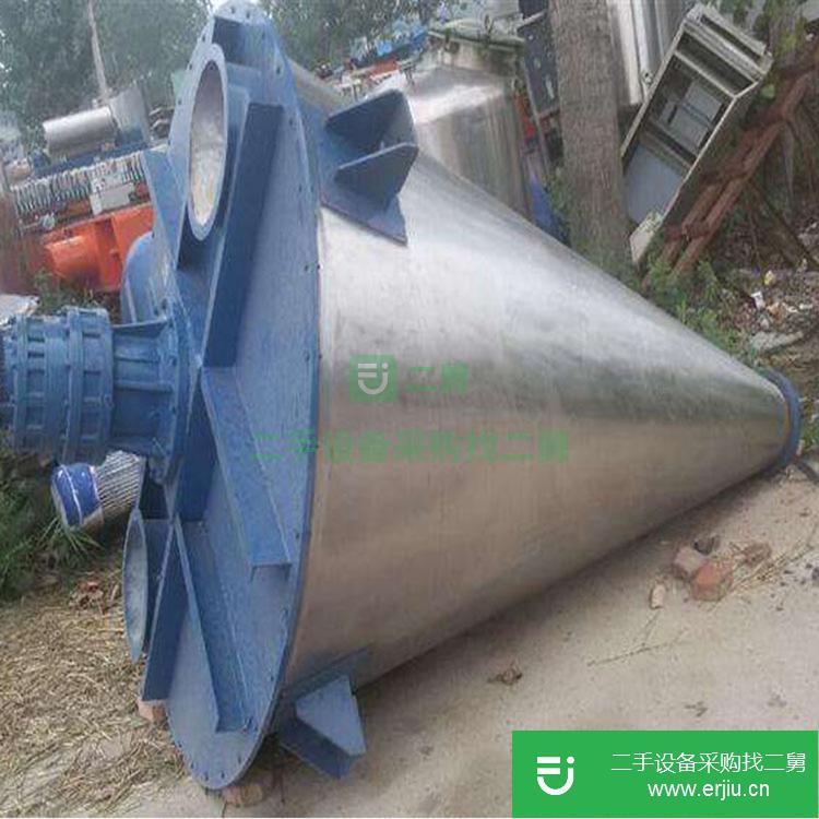山東出售二手5立方雙螺旋錐形混合機