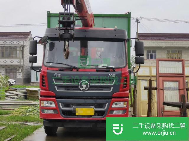 湖北出售二手陜汽重卡180馬力單橋隨車吊