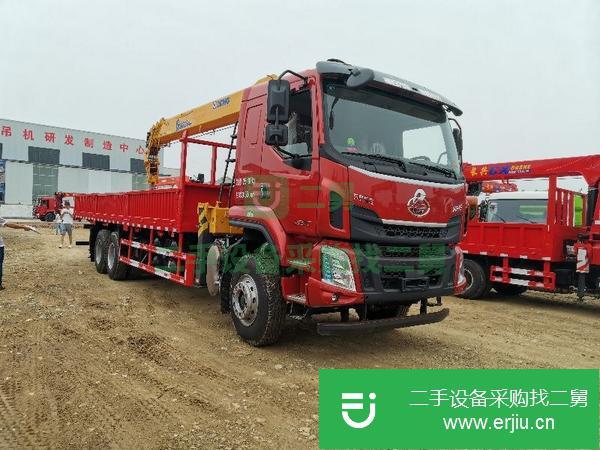 廣西出售二手國(guó)六柳汽乘龍12噸隨車吊