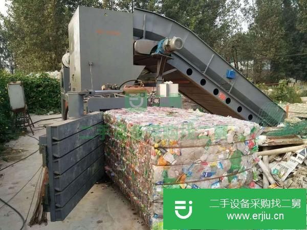 河南出售二手礦泉水瓶打包機200噸45kw電機