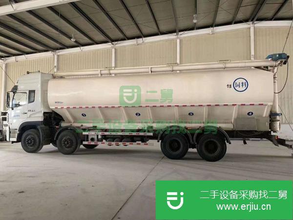山東出售二手東風天龍20噸飼料運輸車