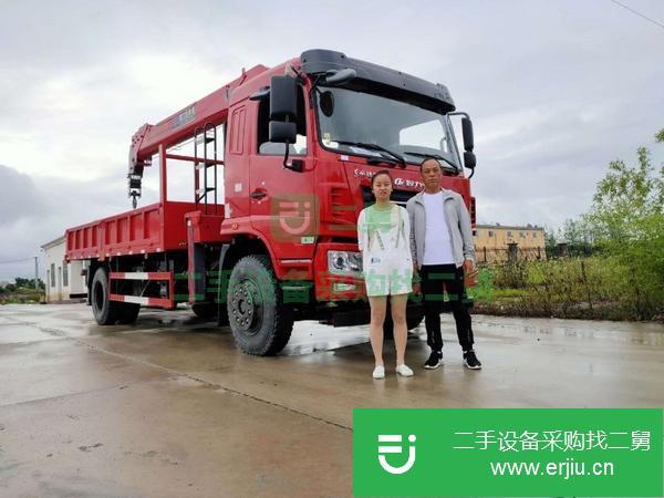 黑龍江出售二手后八輪12噸隨車吊