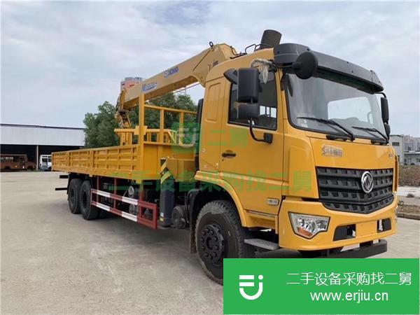湖北出售二手后八輪徐工12噸加長臂雙聯泵隨車吊