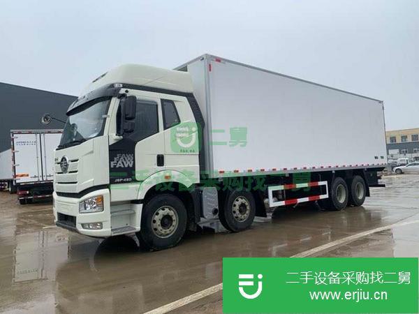 江蘇出售二手解放J6P前四后八9米6肉鉤冷藏車