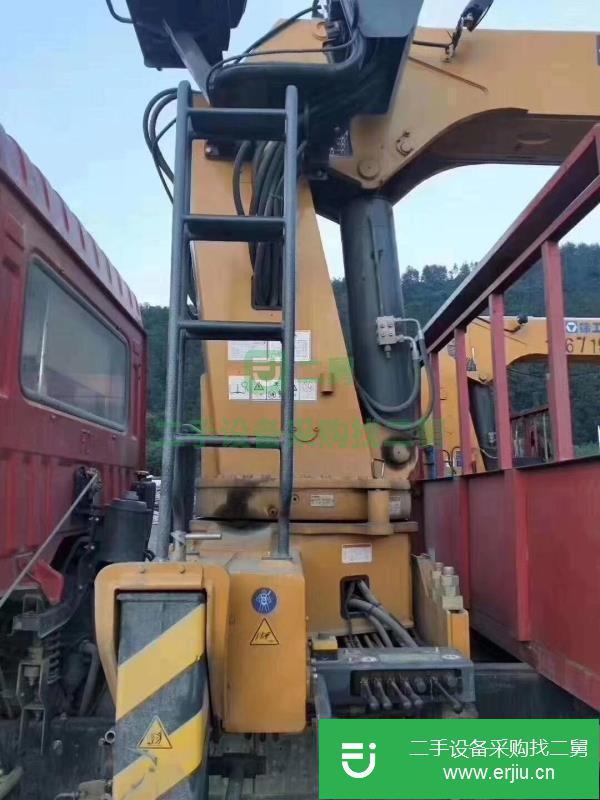 湖北出售二手東風(fēng)專(zhuān)底徐工雙聯(lián)泵12噸隨車(chē)吊