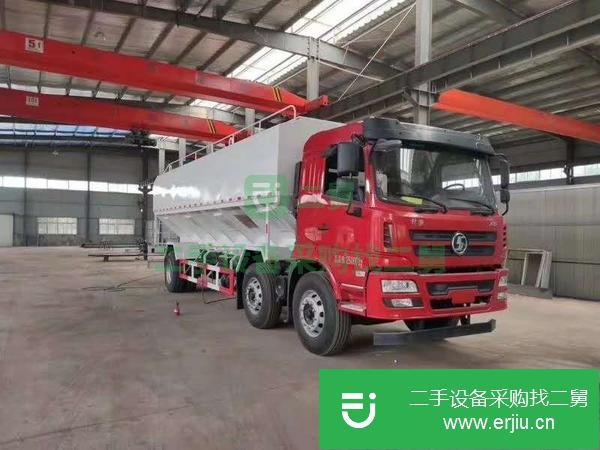 湖南出售二手陜汽軒德輕量化32方散裝飼料運(yùn)輸車