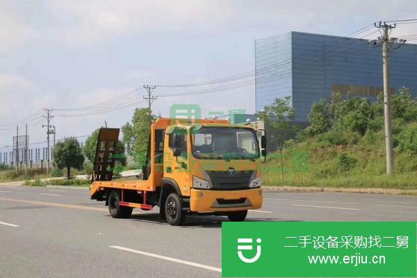 吉林出售二手福田瑞沃國(guó)六藍(lán)牌平板運(yùn)輸車