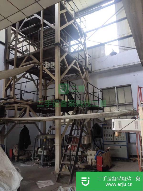 河北出售二手上旋不內冷吹膜機，磨口300自動糾偏