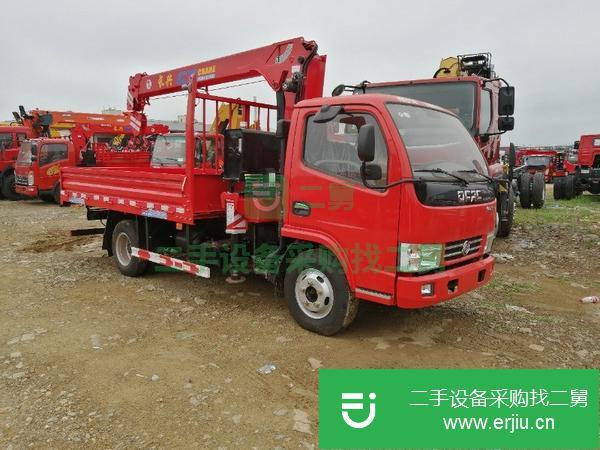 陜西出售二手藍牌東風多利卡吊車 上裝長興3.5噸吊機