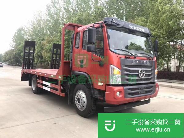 湖南出售二手黃牌大運挖機平板運輸車