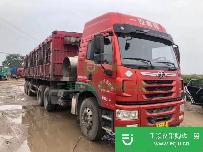 河北出售二手青島解放400馬力半掛車