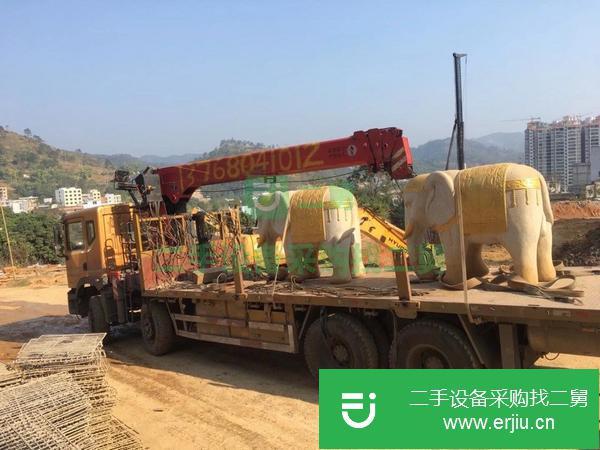 廣西出售二手前四后八隨車吊玉柴2704節15.2米吊臂