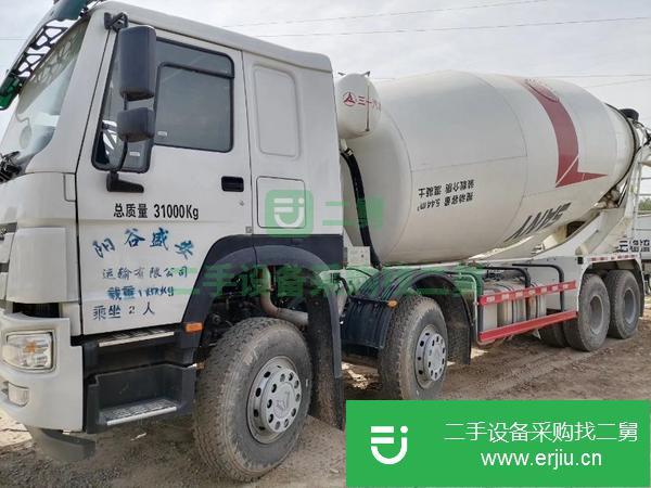 寧夏出售二手豪沃前四后八20方攪拌車國四排放