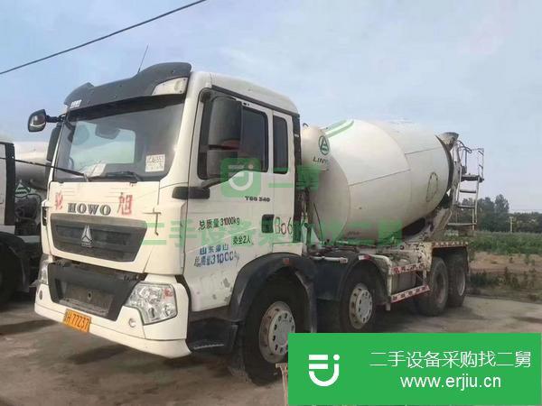 山東出售二手17年豪沃混凝土攪拌車國五排放大12方340馬力
