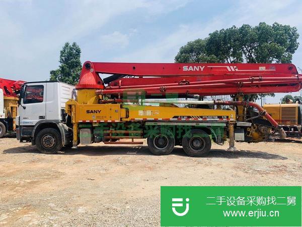 湖南出售二手11年三一奔馳37米泵車