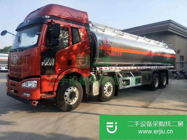 山東出售二手解放10噸前四后八鋁合金油罐車