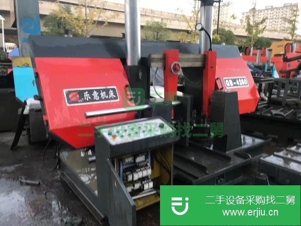 江蘇出售二手樂意臥式鋸床，雙鉗口液壓平臺