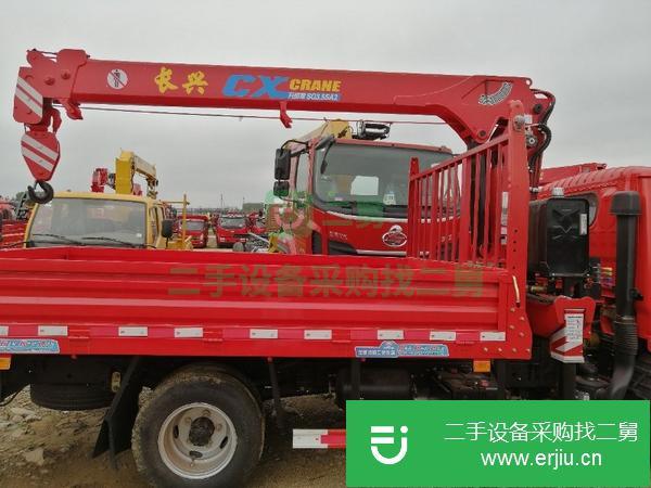 陜西出售二手藍牌東風多利卡吊車 上裝長興3.5噸吊機
