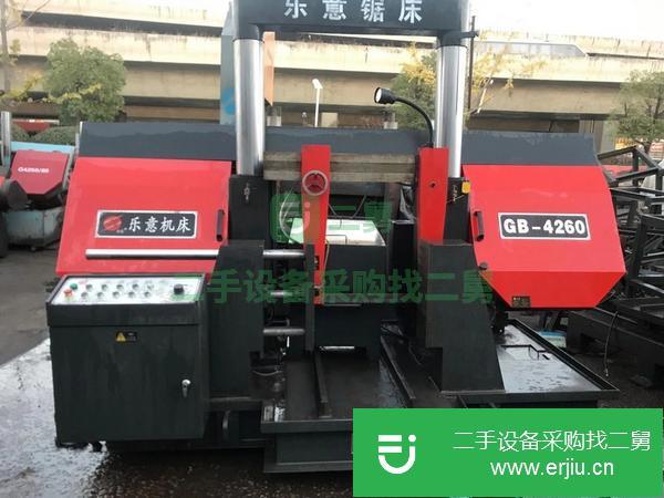 江蘇出售二手樂意臥式鋸床，雙鉗口液壓平臺
