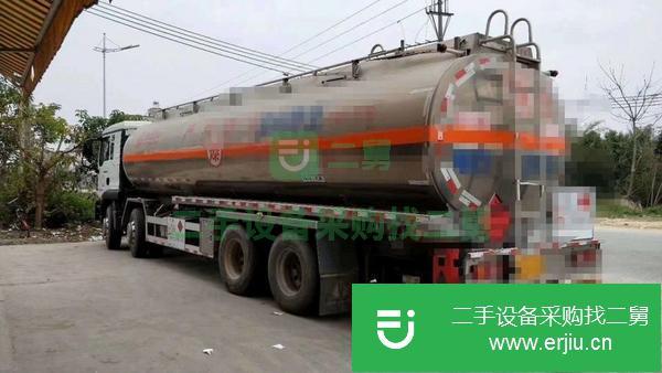 廣東出售二手汕德卡前四后八鋁合金油罐車國五