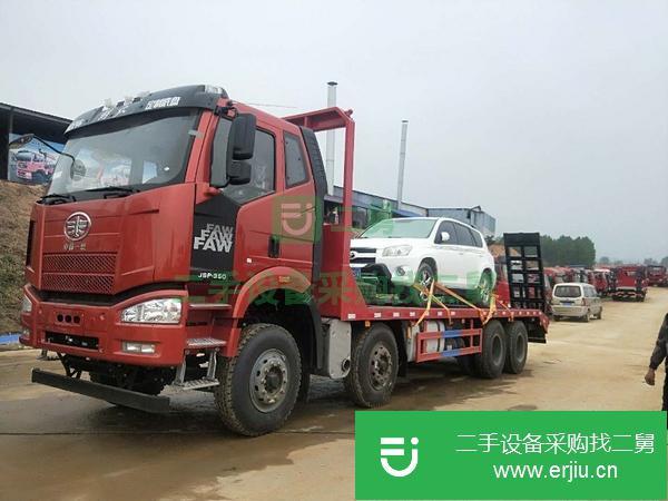河南出售二手解放J6前四后八平板運輸車