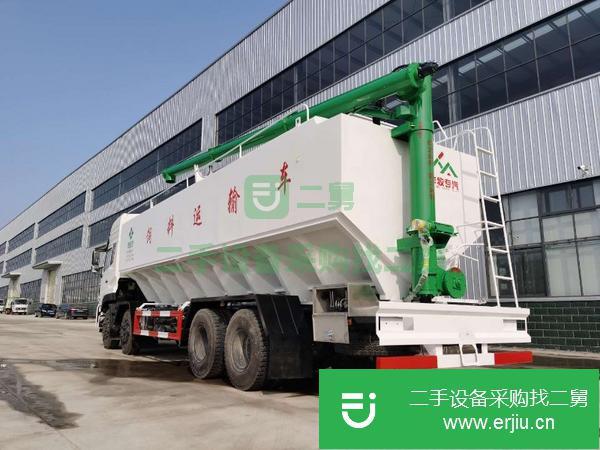 廣西出售二手40方東風天龍前四后八散裝飼料運輸車