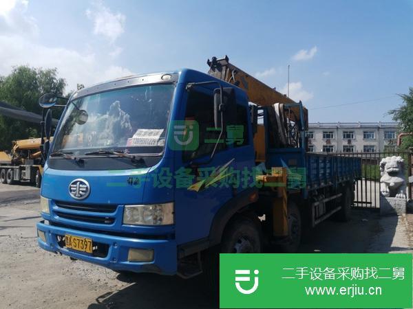 黑龍江出售二手十噸大臂14.7米隨車吊