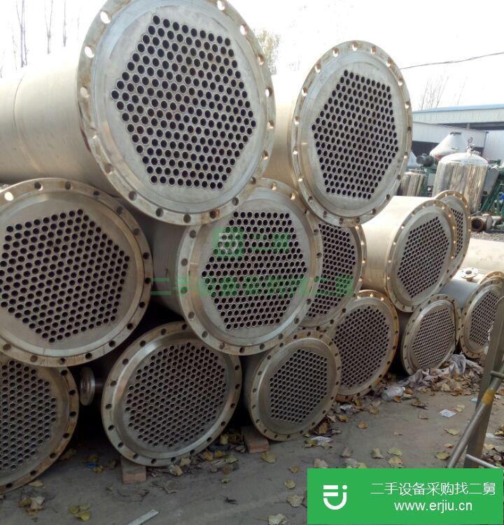 山東出售二手列管式不銹鋼冷凝器