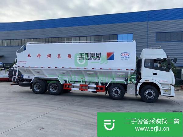 河南出售二手前四后八歐曼散裝飼料運輸車