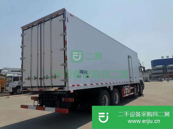 寧夏出售二手東風天龍9.6米肉鉤冷藏車