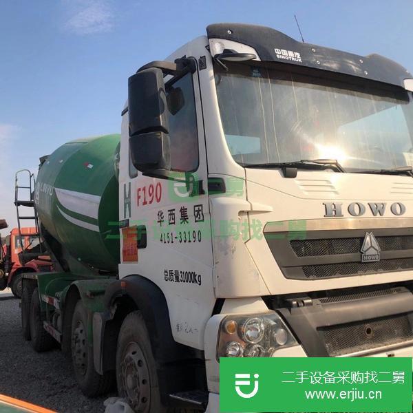 天津出售二手豪沃國五大12方攪拌車