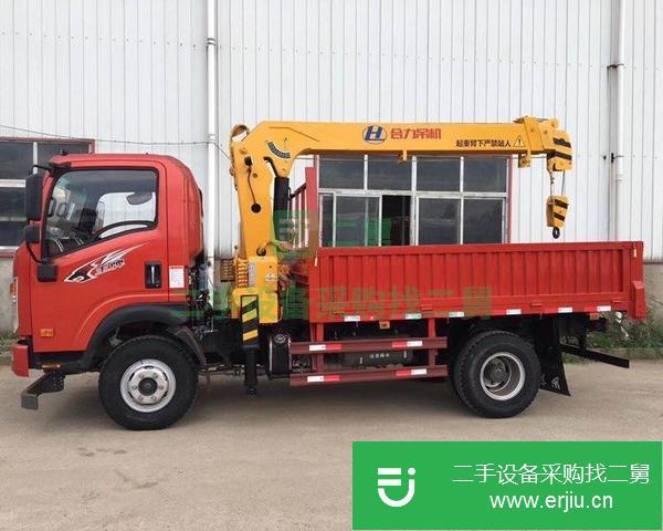湖北出售二手重汽王牌藍牌隨車吊