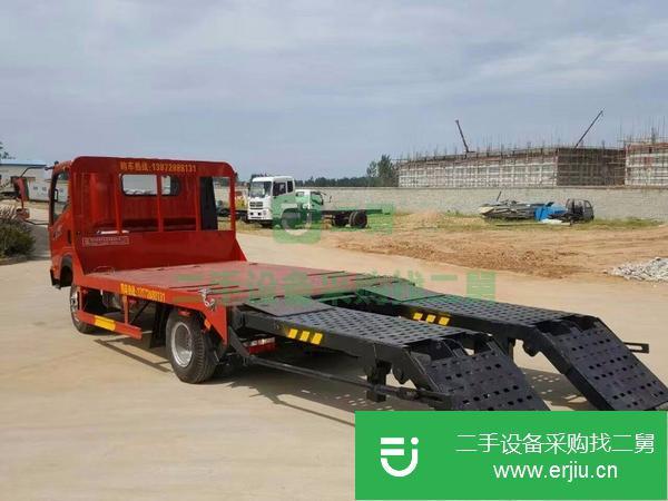 山西出售二手藍牌挖機平板運輸車