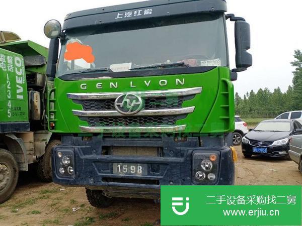 山東出售二手17年紅巖杰獅自卸車國五6.8米390馬力