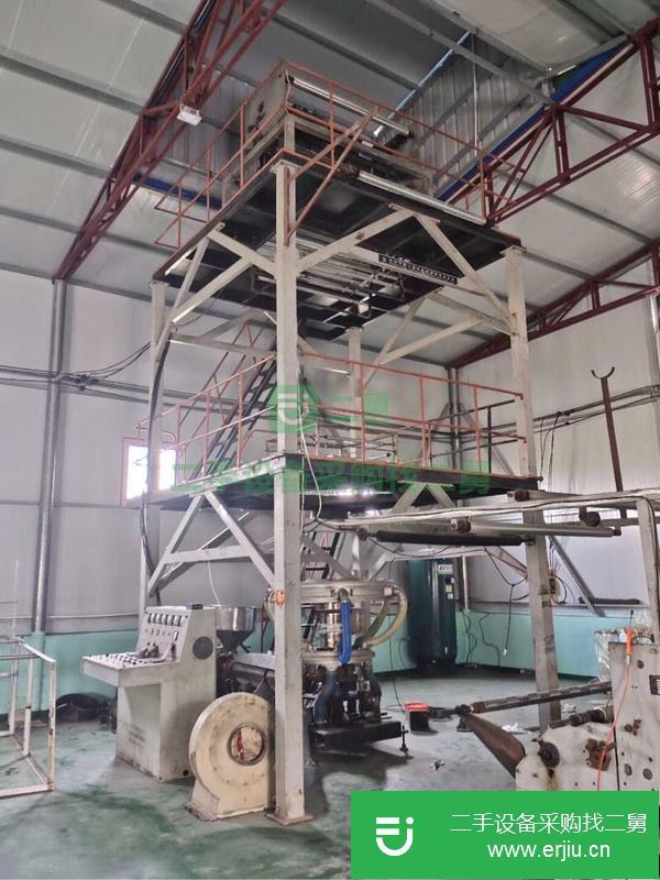 浙江出售二手高壓吹膜機(jī) 1.6米雙收磨口250.電機(jī)37千瓦。