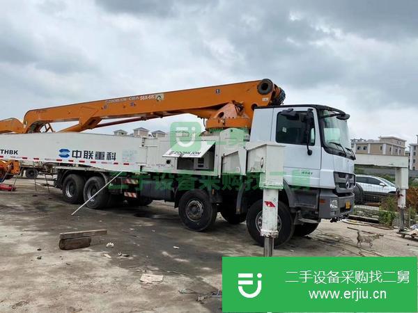 河北出售二手中聯56米叉腿四橋六節臂混凝土泵車