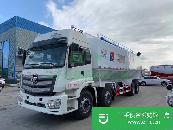 吉林出售二手福田歐曼前四后八散裝飼料運輸車
