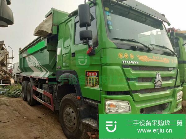 內蒙古出售二手18年10月國五12擋豪沃后八輪自卸車大箱長5.8米