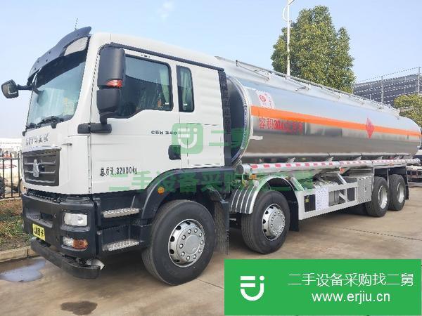 廣西出售二手20噸汕德卡前四后八鋁合金油罐車