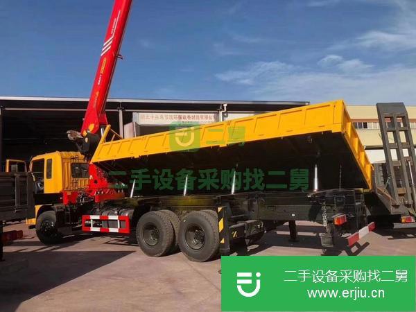 北京出售二手東風錦程12t吊車，貨?帶箱?側翻自卸?后置移位頂，