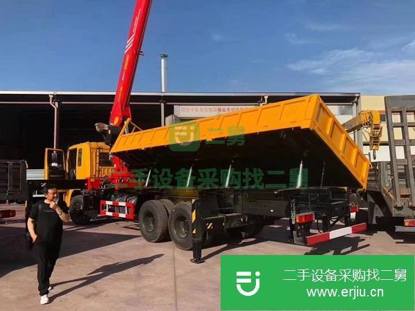北京出售二手東風錦程12t吊車，貨?帶箱?側翻自卸?后置移位頂，