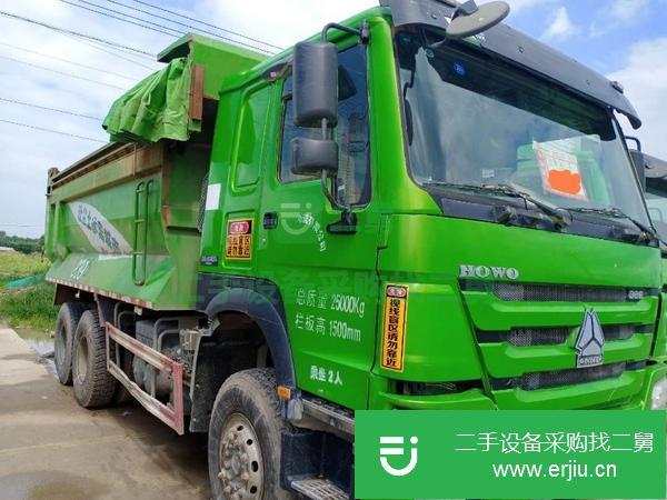 山東出售二手18年豪沃自卸車后八輪國五5.6米380馬力