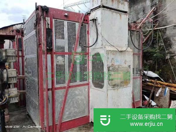 上海出售二手變頻施工電梯 60米一臺(tái)