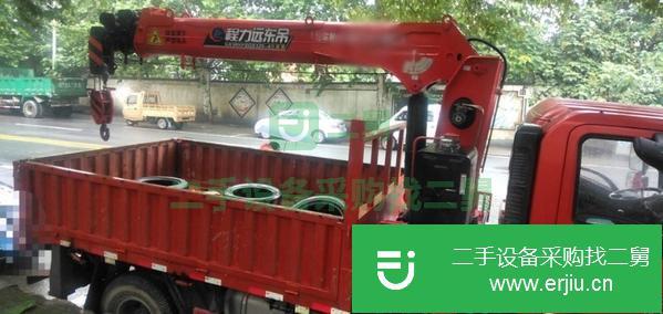 湖北出售二手藍(lán)牌重汽王牌5噸吊車