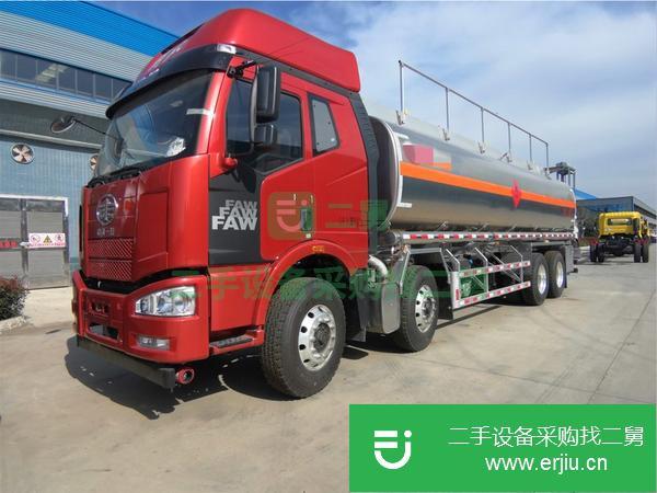 廣西出售二手解放前四后八20噸325馬力油罐車