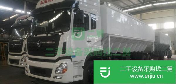 湖北出售二手東風(fēng)天龍前四后八42方散裝飼料運(yùn)輸車