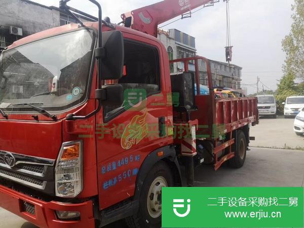 湖北出售二手藍(lán)牌5噸長(zhǎng)興隨車吊