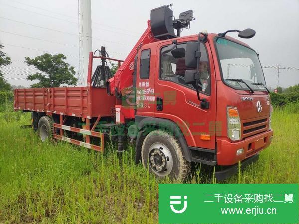 湖北出售二手大運折臂吊車，130馬力帶抓鐵器